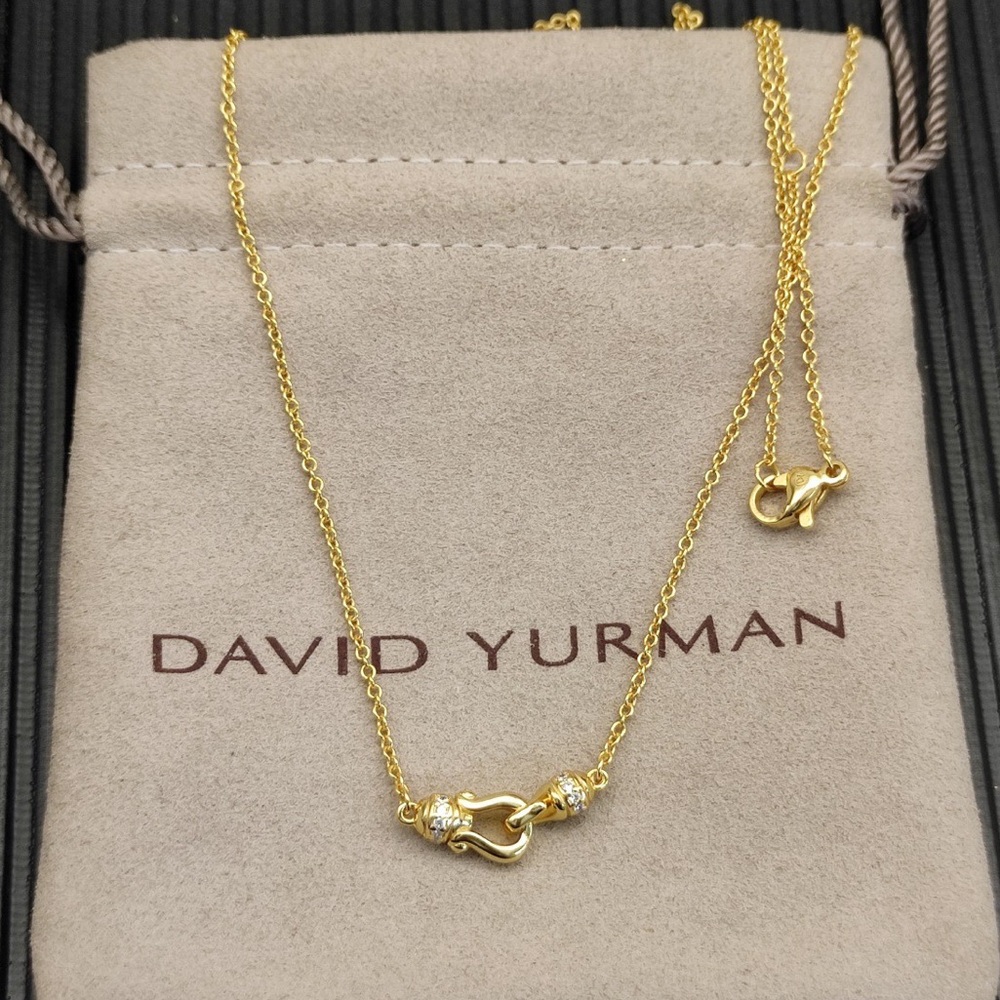Women's David Yurman Gold Necklace with Sparkling Accents